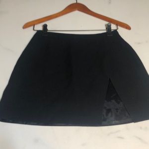 Black Bebe Skirt with Sexy Front Slit! Size 6!